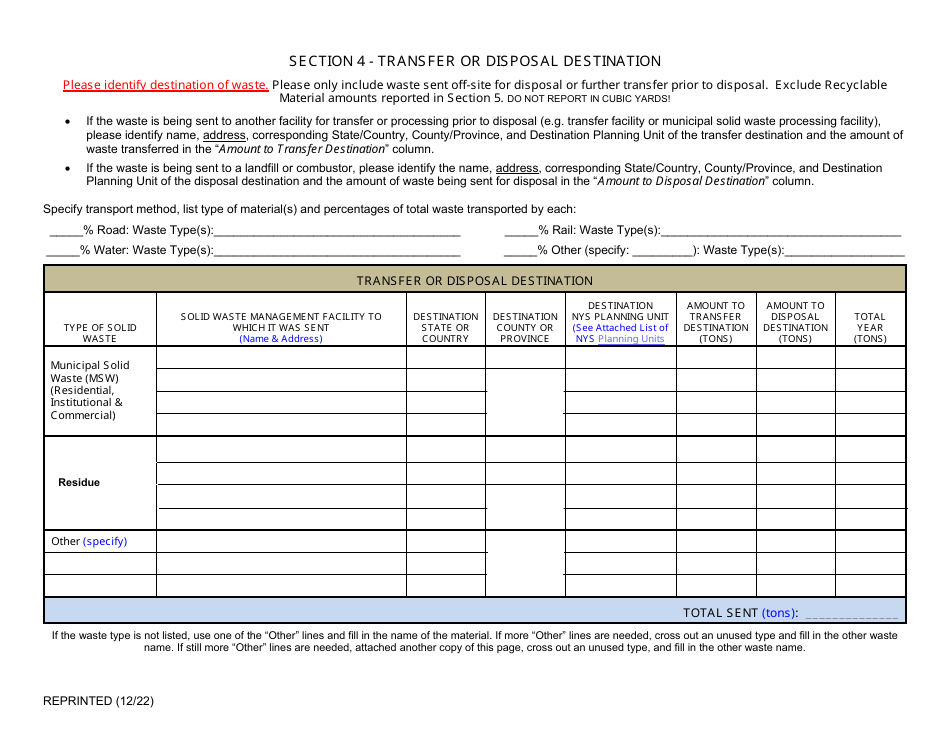 Municipal Solid Waste Processing Facility Annual Report - New York, Page 4
