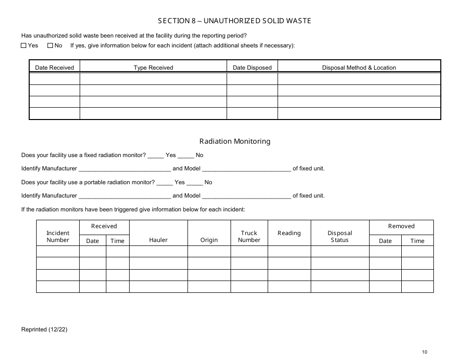 Long Island Landfill Annual / Quarterly Report - New York, Page 10