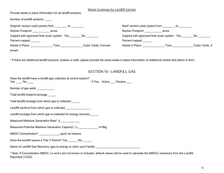 Long Island Landfill Annual / Quarterly Report - New York, Page 12
