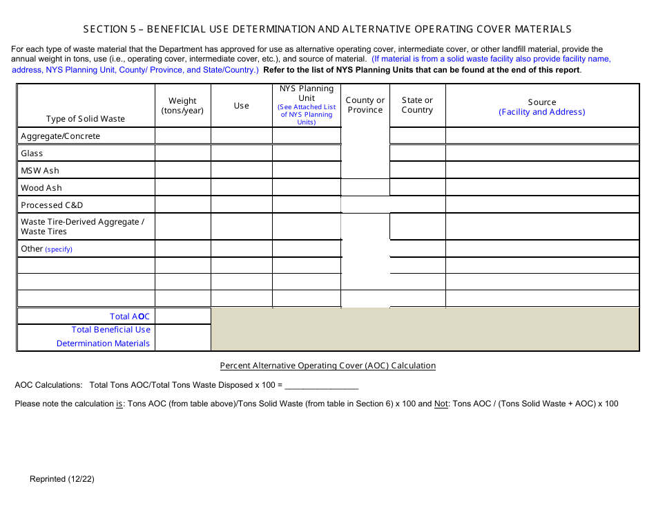 Long Island Landfill Annual / Quarterly Report - New York, Page 7
