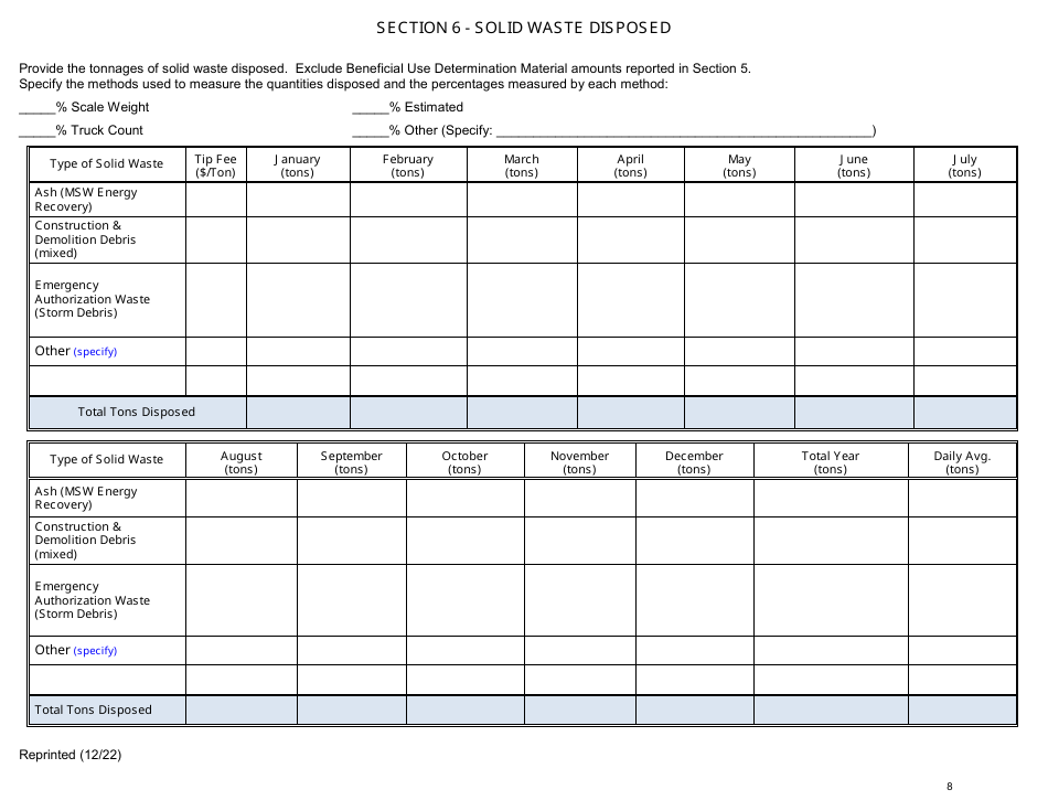 Long Island Landfill Annual / Quarterly Report - New York, Page 8