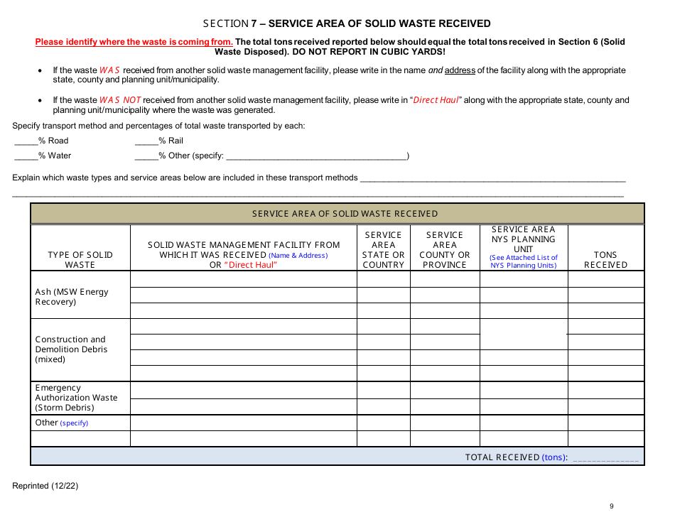 Long Island Landfill Annual / Quarterly Report - New York, Page 9