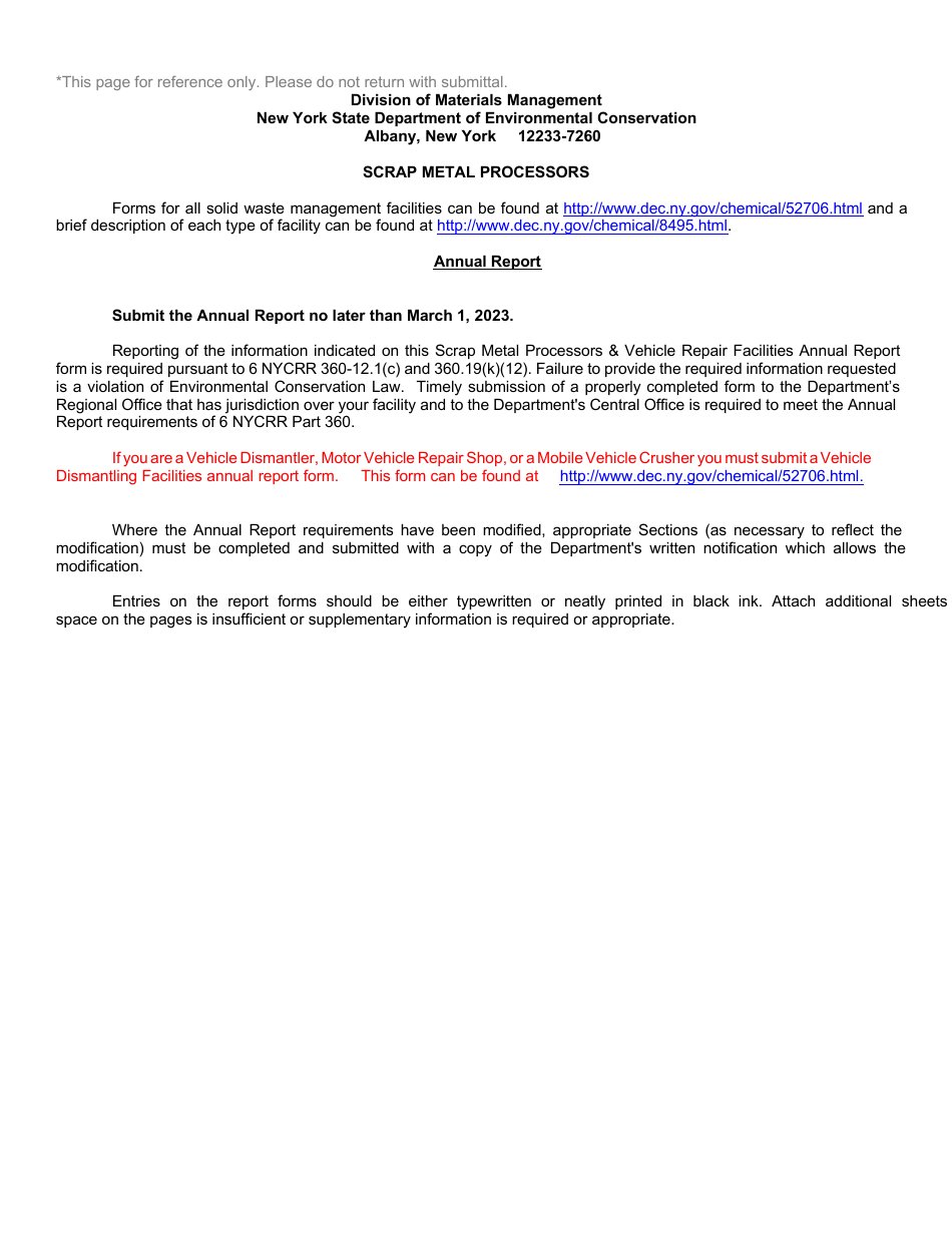 Scrap Metal Processors Annual Report - New York, Page 5