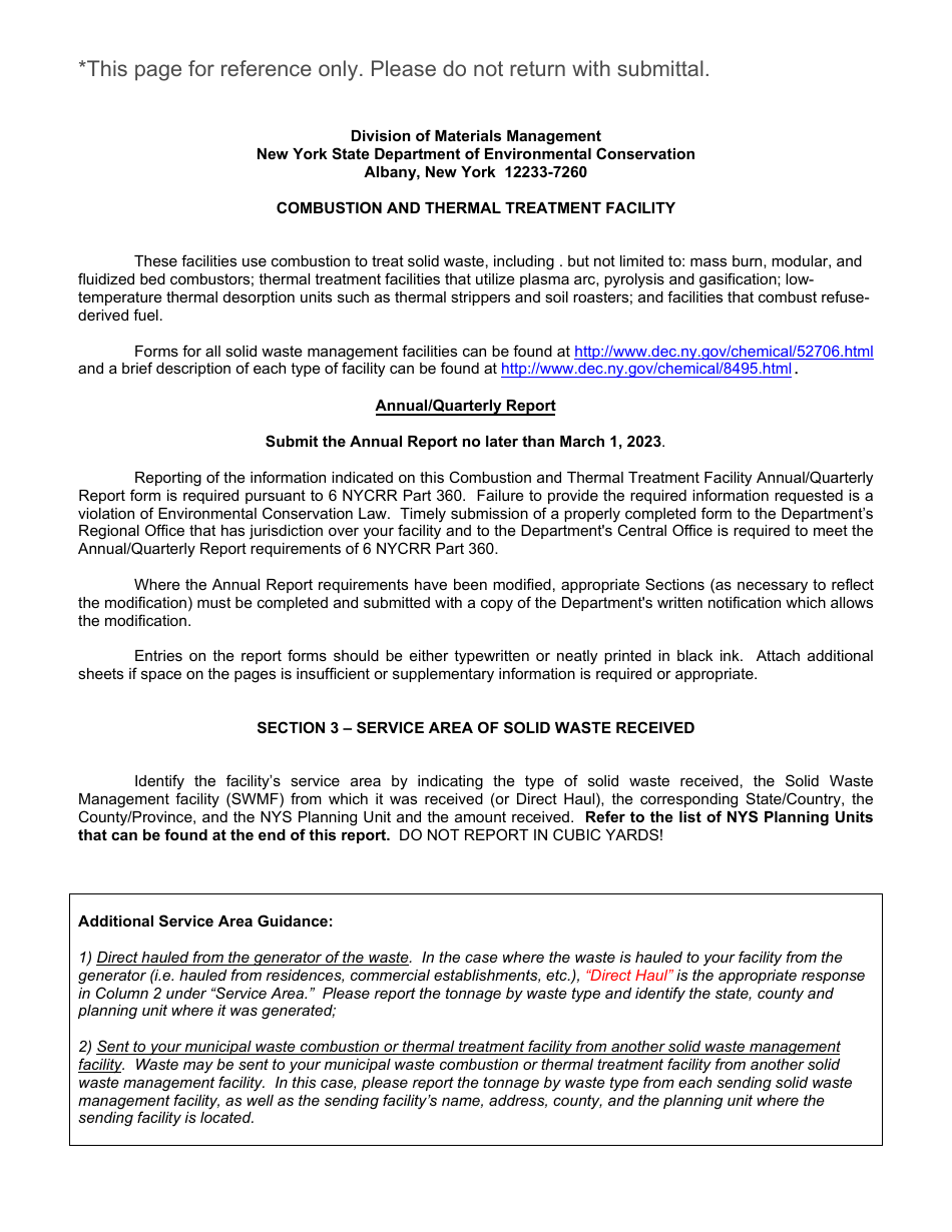 Combustion and Thermal Treatment Facility Annual / Quarterly Report - New York, Page 13