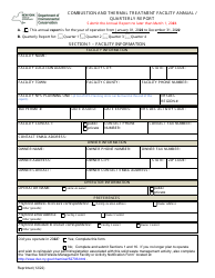 Combustion and Thermal Treatment Facility Annual/Quarterly Report - New York