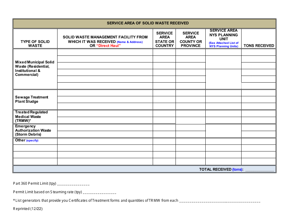 Combustion and Thermal Treatment Facility Annual / Quarterly Report - New York, Page 5