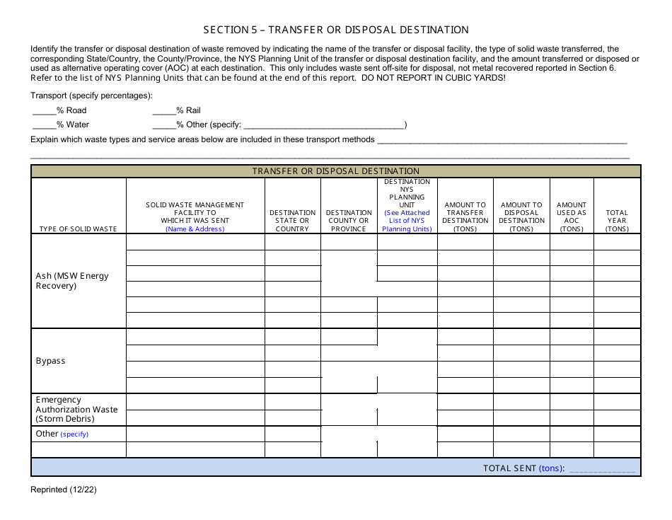 Combustion and Thermal Treatment Facility Annual / Quarterly Report - New York, Page 7