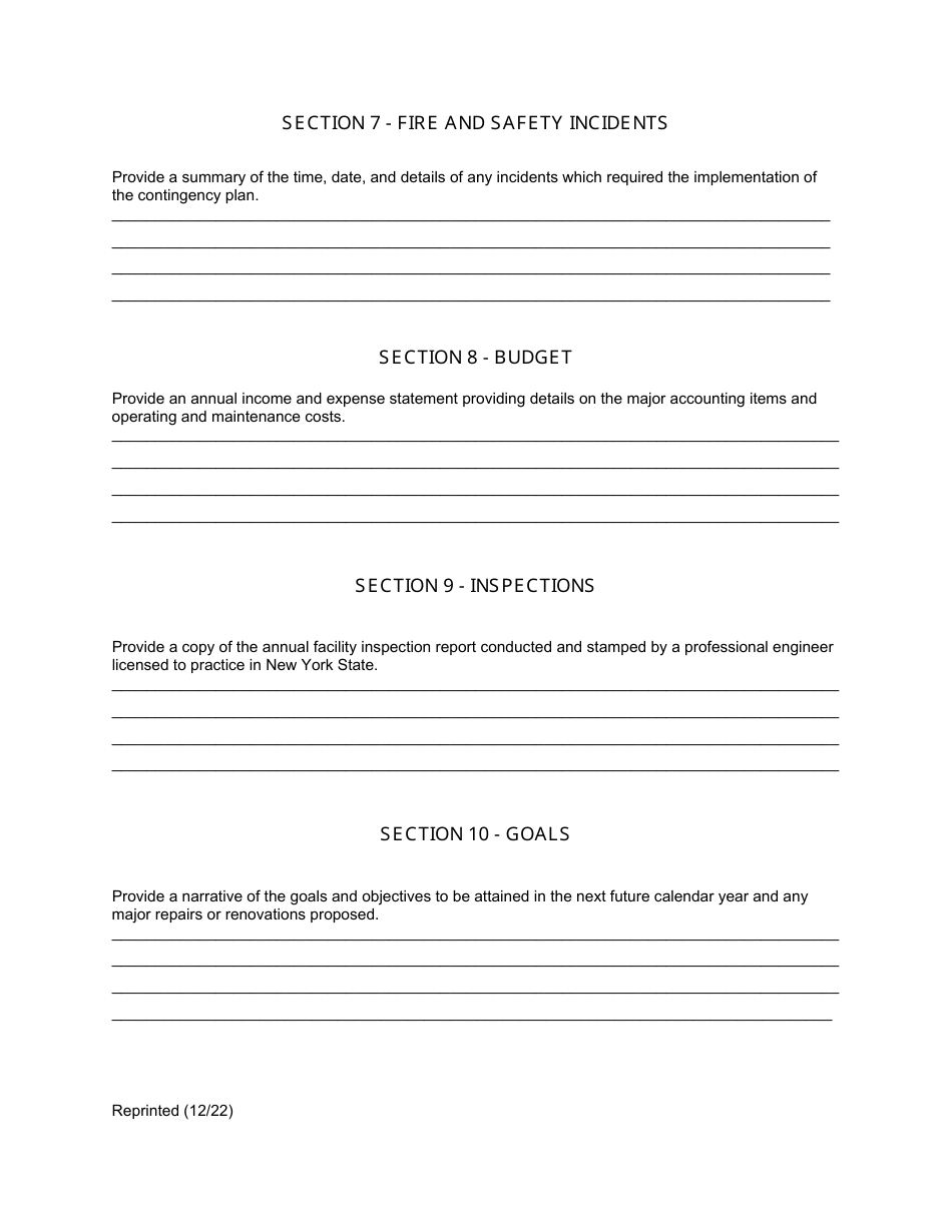 Combustion and Thermal Treatment Facility Annual / Quarterly Report - New York, Page 9