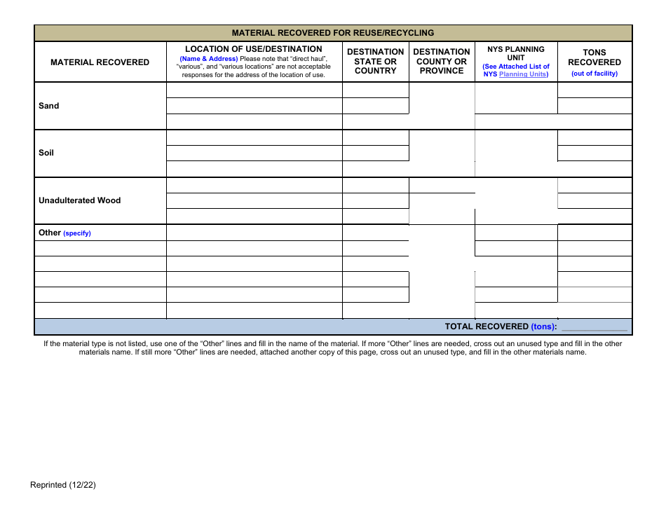 Permitted Cd Debris Handling and Recovery Facility Annual Report - New York, Page 10
