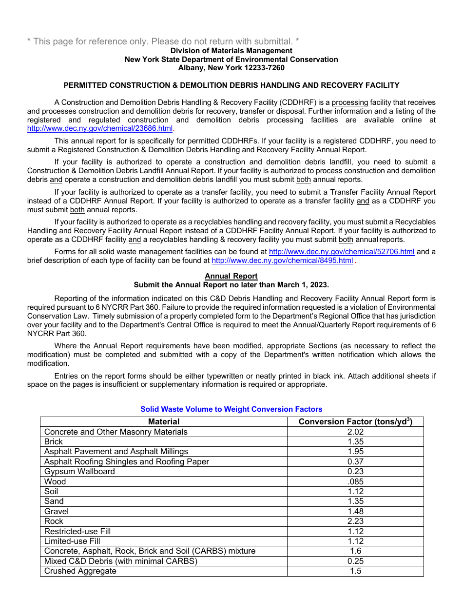 Permitted Cd Debris Handling and Recovery Facility Annual Report - New York, Page 13