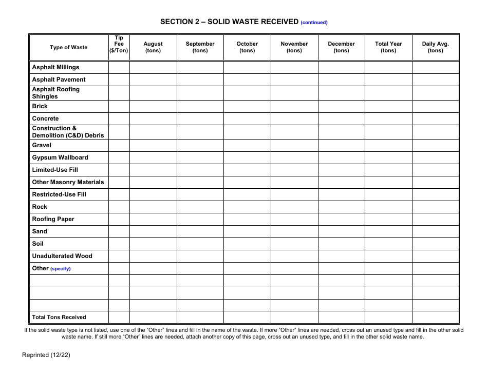 Permitted Cd Debris Handling and Recovery Facility Annual Report - New York, Page 3