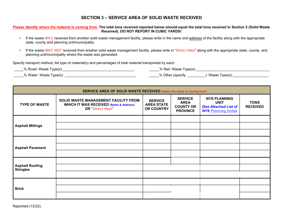 Permitted Cd Debris Handling and Recovery Facility Annual Report - New York, Page 4