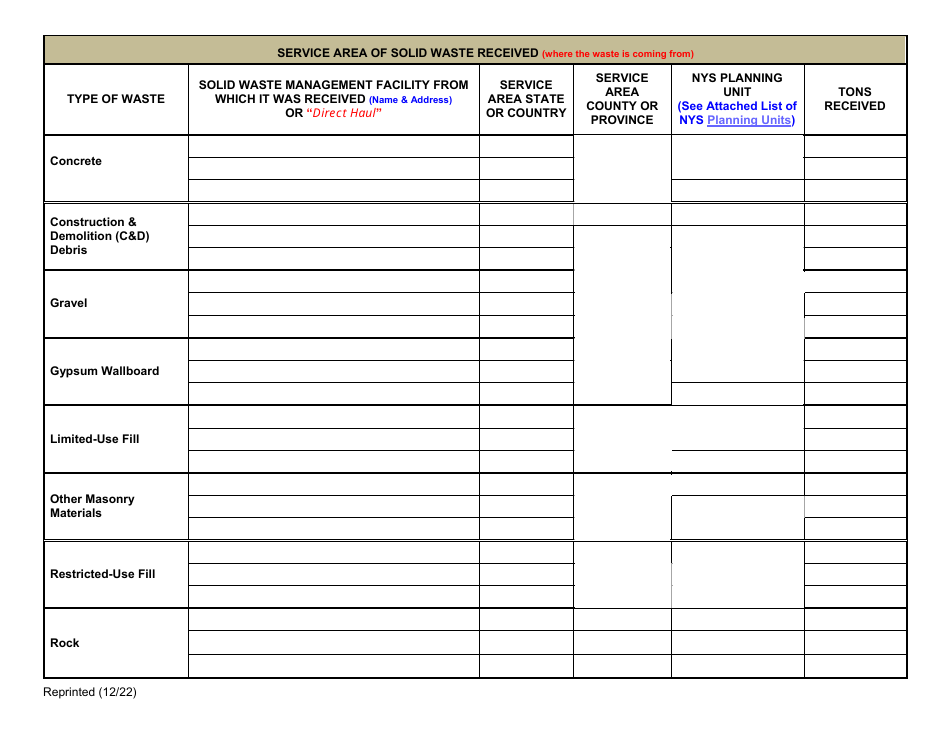 Permitted Cd Debris Handling and Recovery Facility Annual Report - New York, Page 5