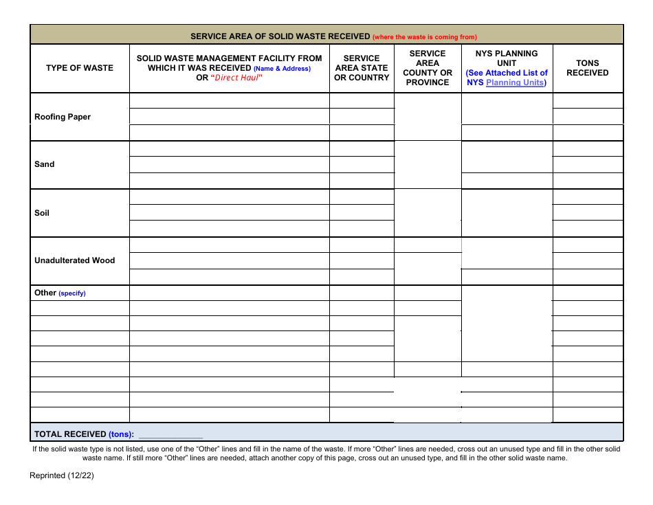 Permitted Cd Debris Handling and Recovery Facility Annual Report - New York, Page 6