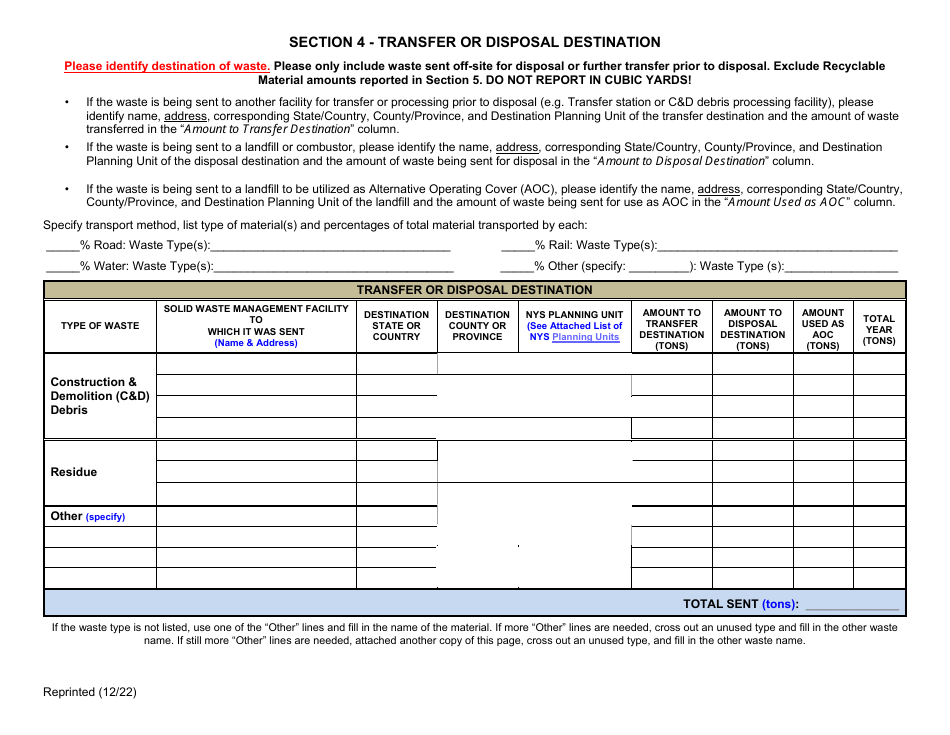 Permitted Cd Debris Handling and Recovery Facility Annual Report - New York, Page 7