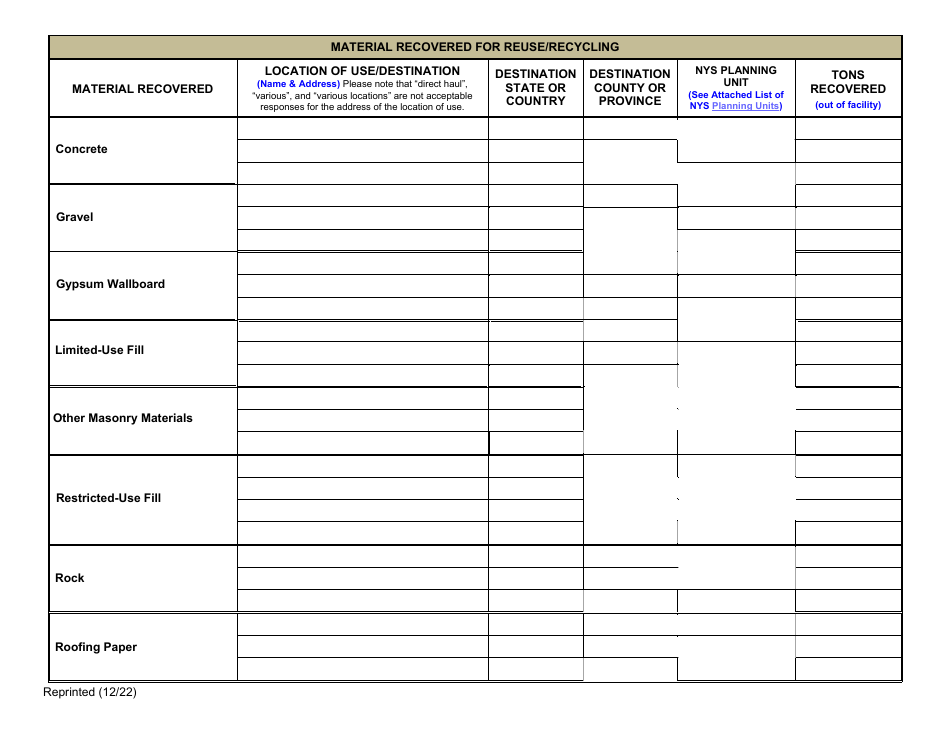 Permitted Cd Debris Handling and Recovery Facility Annual Report - New York, Page 9