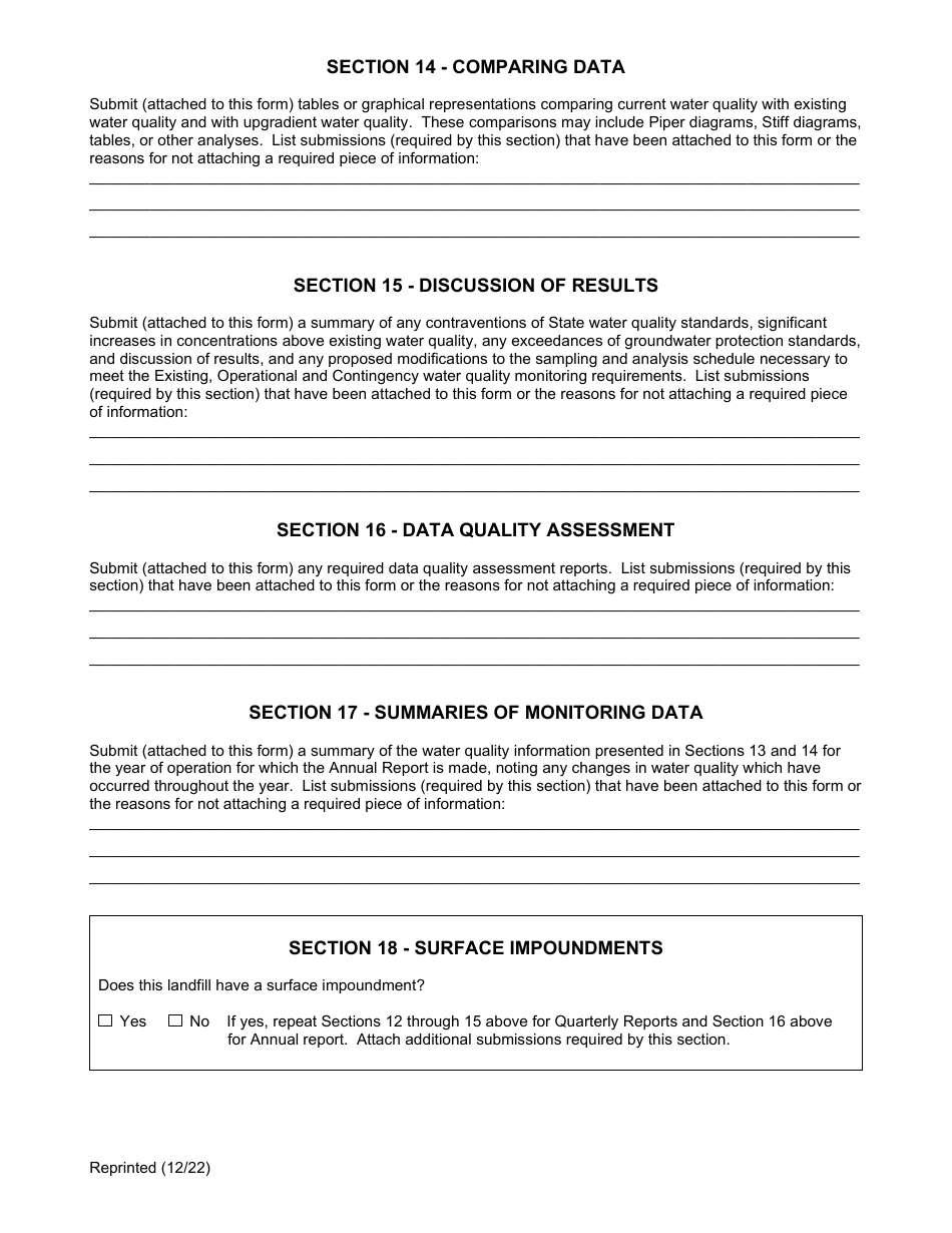 Active Construction and Demolition (Cd) Debris Landfill Annual / Quarterly Report - New York, Page 13
