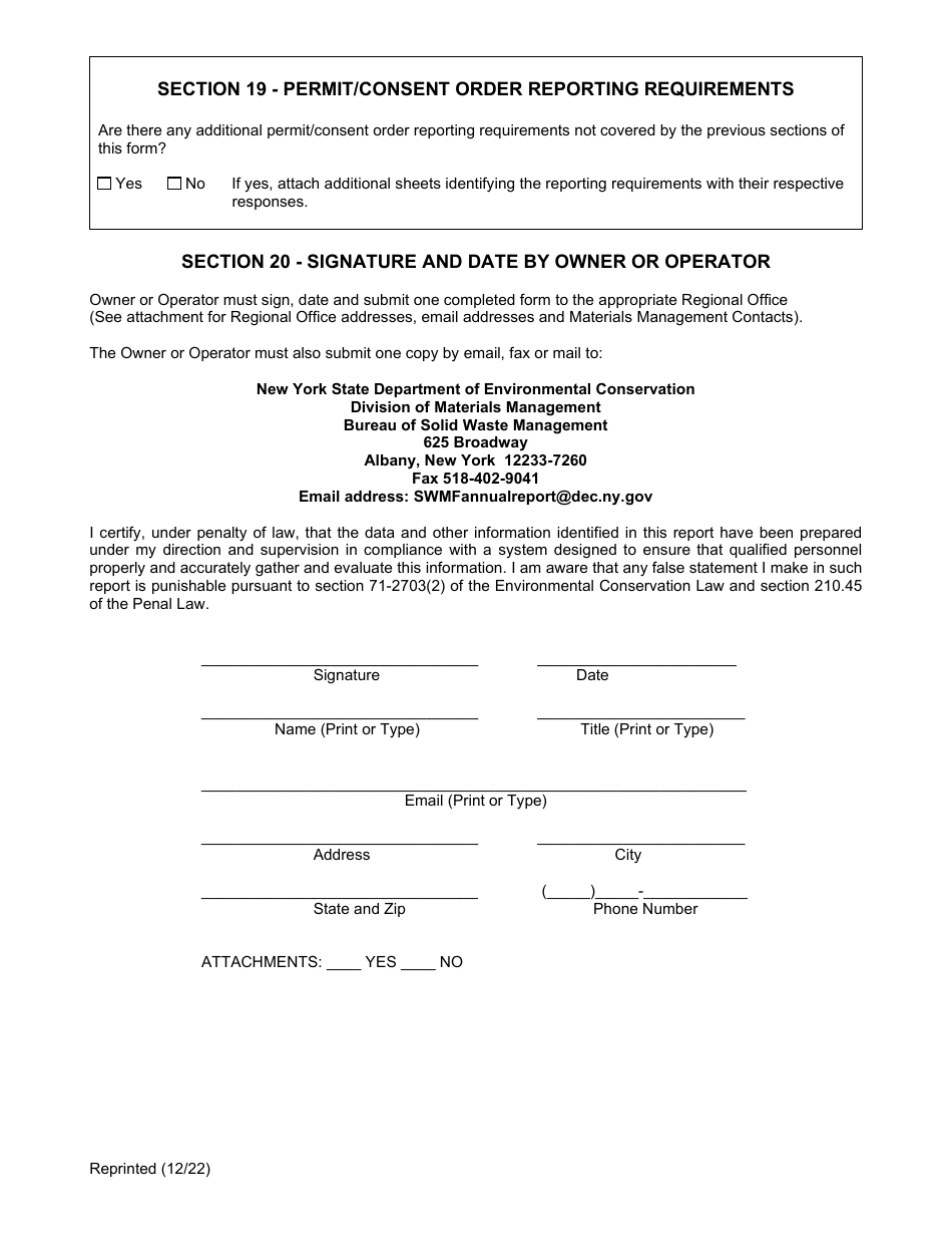 Active Construction and Demolition (Cd) Debris Landfill Annual / Quarterly Report - New York, Page 14