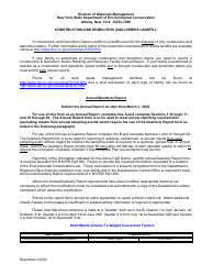 Active Construction and Demolition (C&amp;d) Debris Landfill Annual/Quarterly Report - New York, Page 15