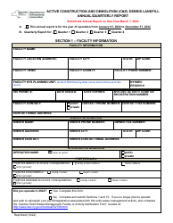 Active Construction and Demolition (C&amp;d) Debris Landfill Annual/Quarterly Report - New York