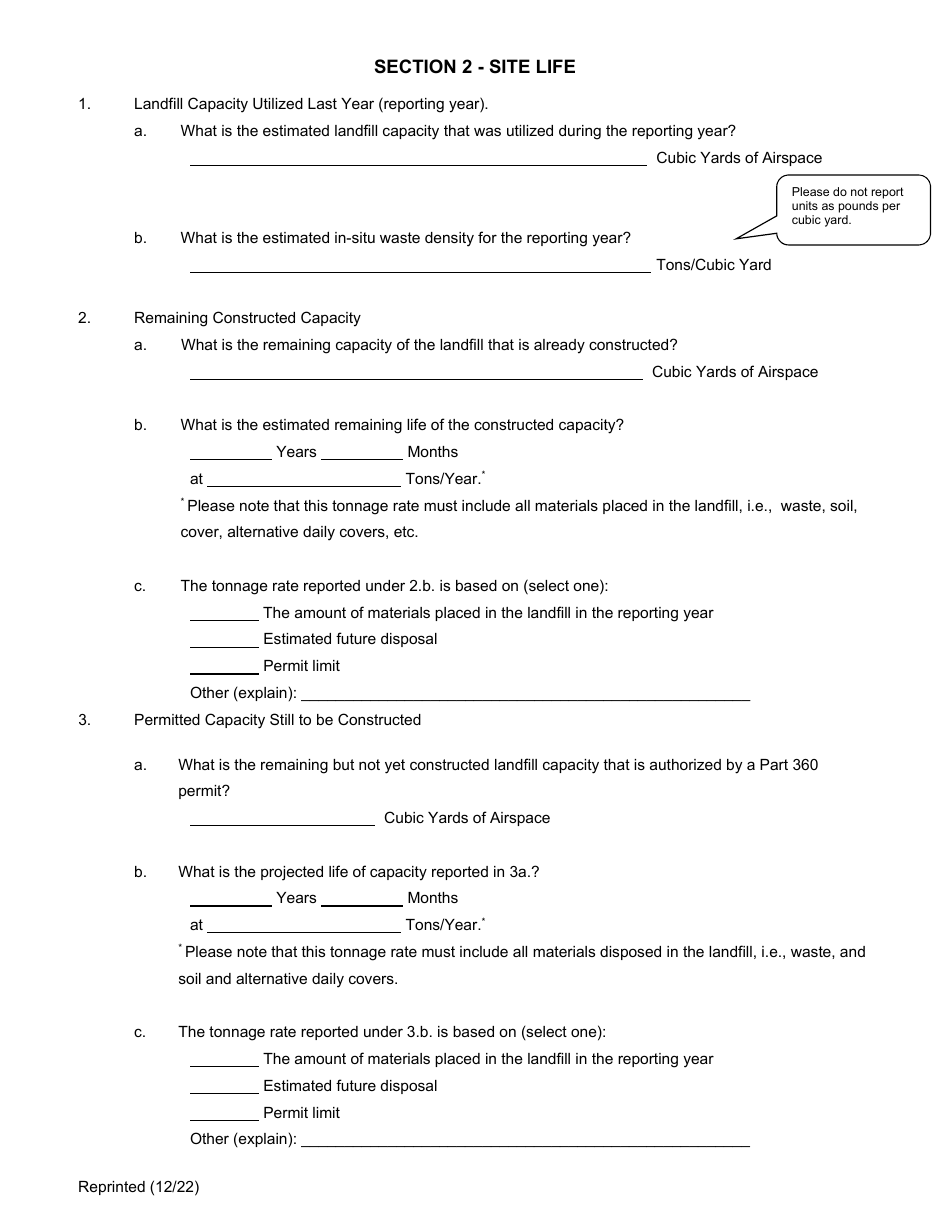 Active Construction and Demolition (Cd) Debris Landfill Annual / Quarterly Report - New York, Page 2