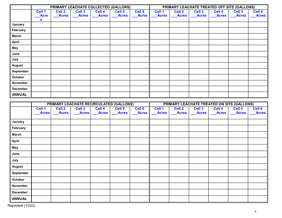 Active Construction and Demolition (Cd) Debris Landfill Annual / Quarterly Report - New York, Page 4