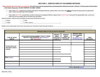 Active Construction and Demolition (C&amp;d) Debris Landfill Annual/Quarterly Report - New York, Page 8