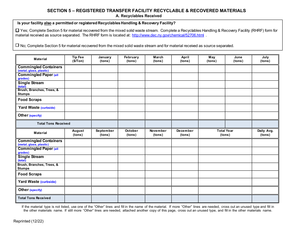 Registered Transfer Facility Annual Report - New York, Page 5