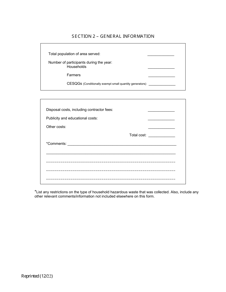 Household Hazardous Waste Collection Event Annual Report - New York, Page 2