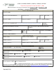 Land Clearing Debris Landfill Annual Report - New York