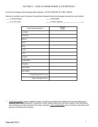 Land Clearing Debris Landfill Annual Report - New York, Page 2