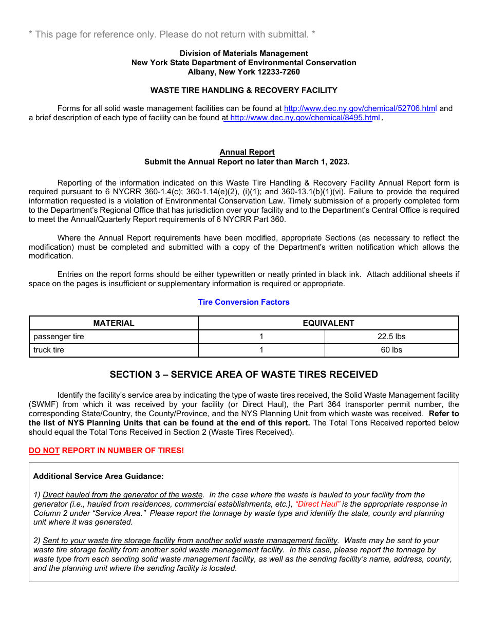 Waste Tire Handling  Recovery Facility Annual Report - New York, Page 10