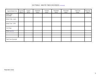 Waste Tire Handling &amp; Recovery Facility Annual Report - New York, Page 3