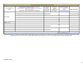 Waste Tire Handling &amp; Recovery Facility Annual Report - New York, Page 5