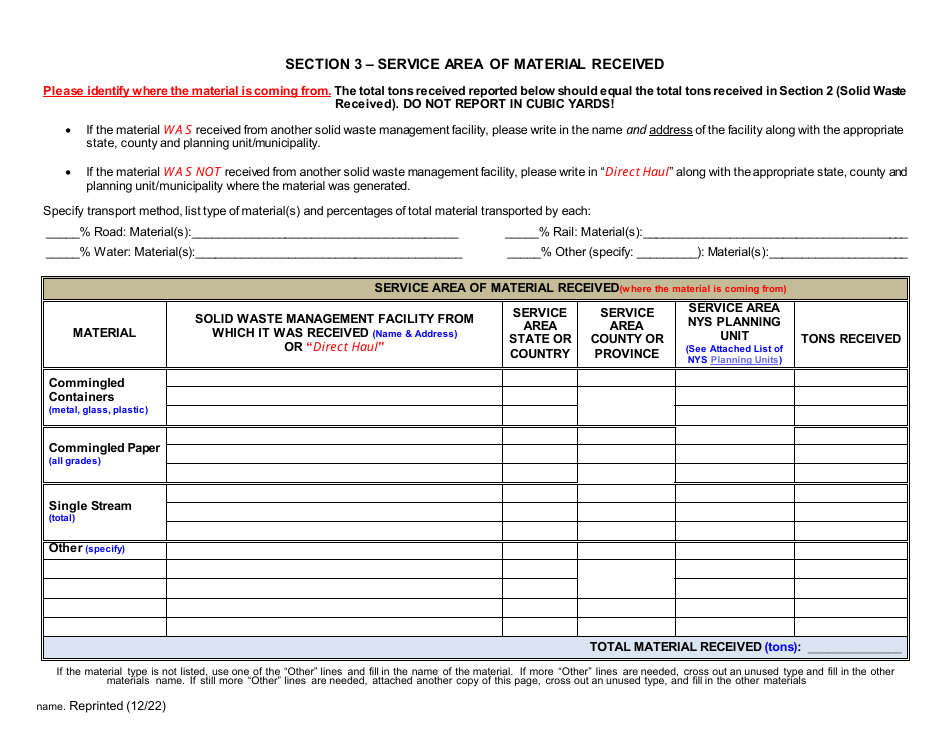 Recyclables Handling  Recovery Facility Annual Report - New York, Page 3