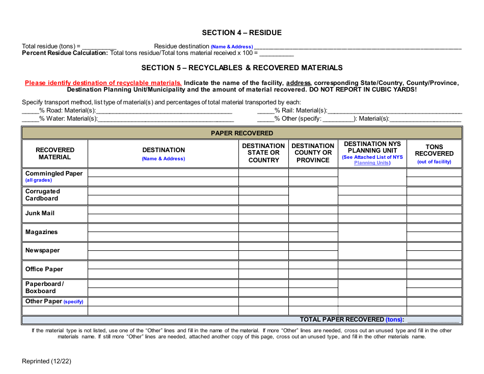 Recyclables Handling  Recovery Facility Annual Report - New York, Page 4