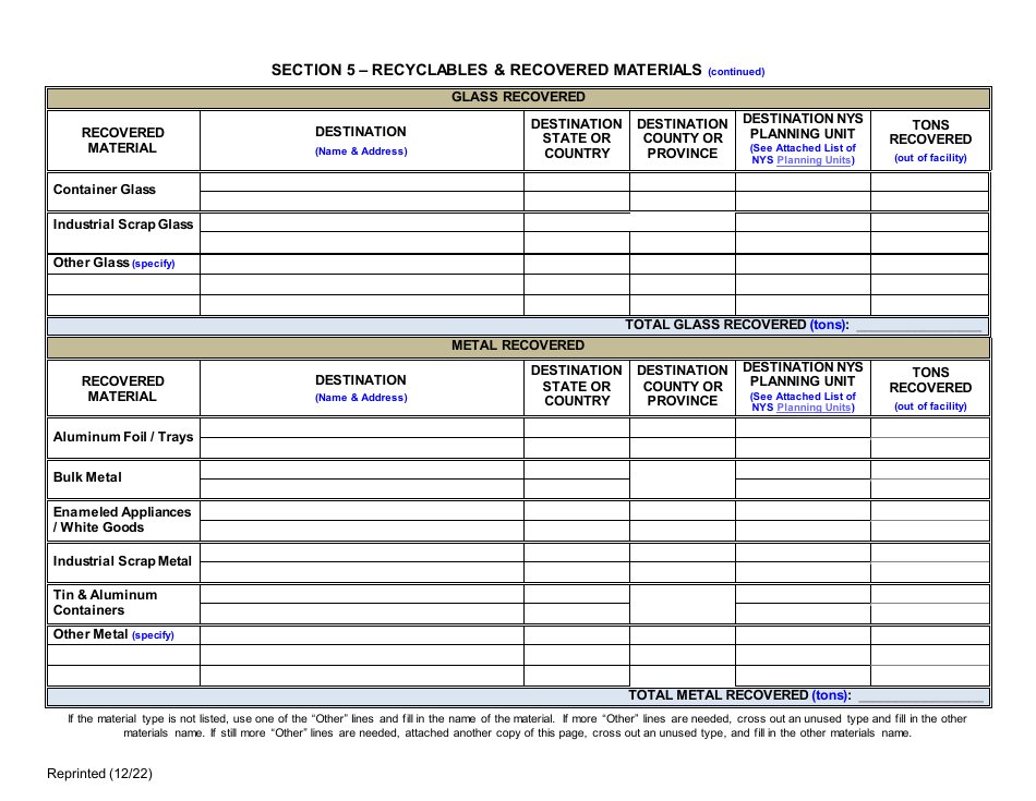 Recyclables Handling  Recovery Facility Annual Report - New York, Page 5