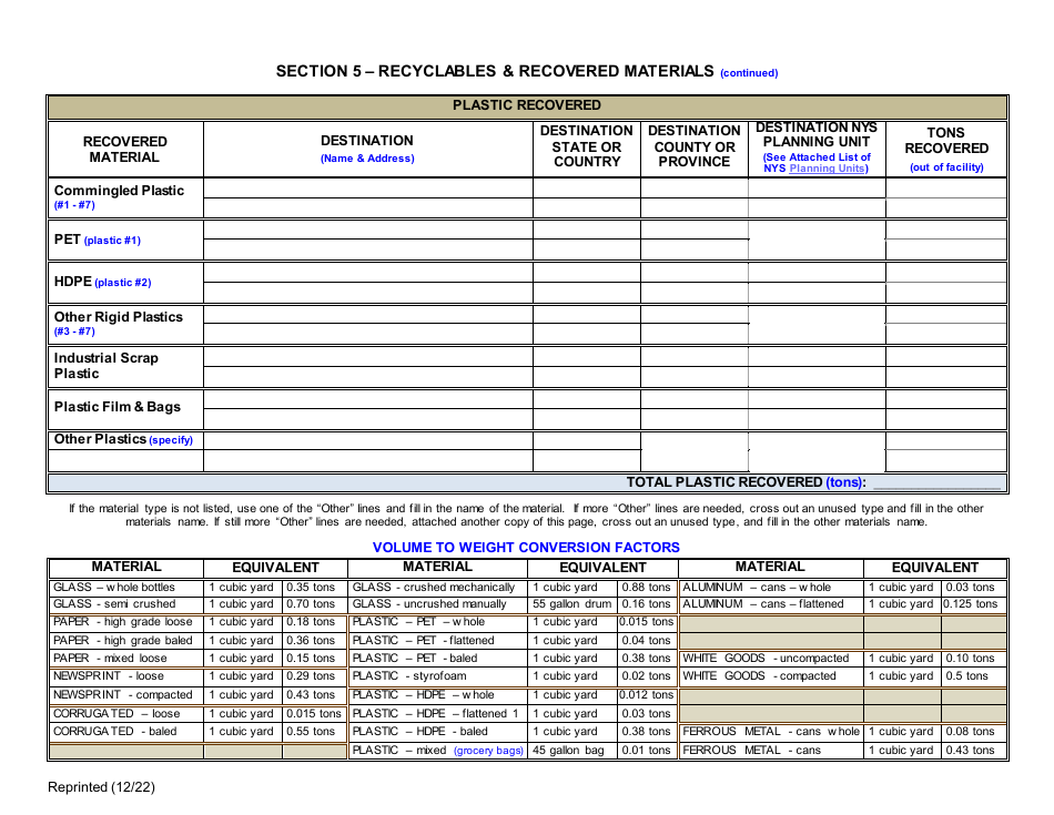 Recyclables Handling  Recovery Facility Annual Report - New York, Page 6