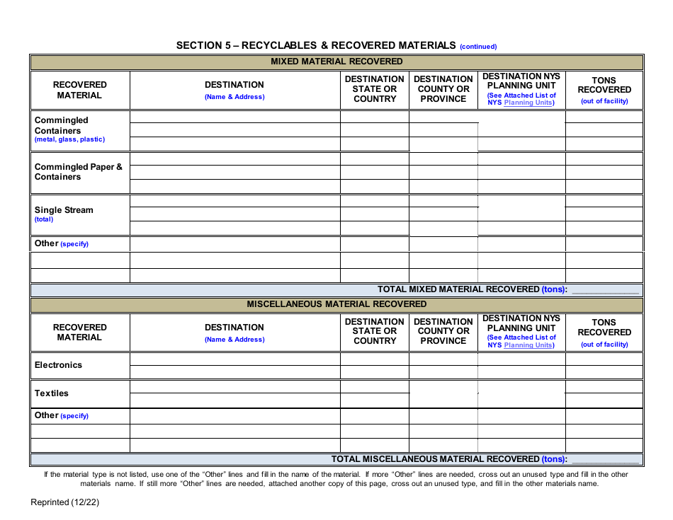 Recyclables Handling  Recovery Facility Annual Report - New York, Page 7