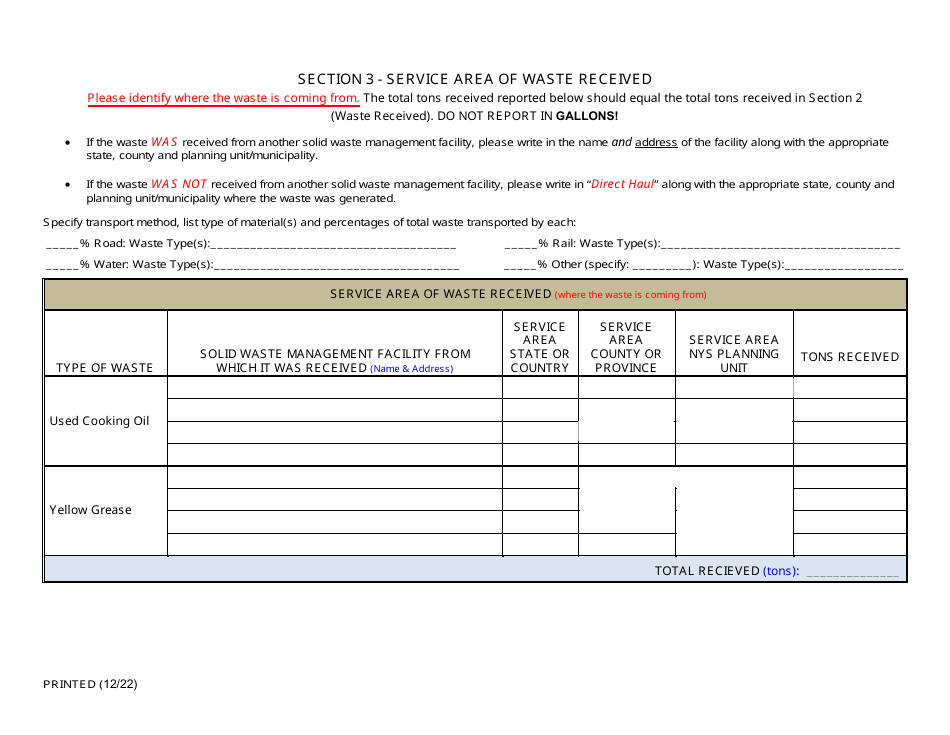 Used Cooking Oil and / or Yellow Grease Processing Facility - New York, Page 3