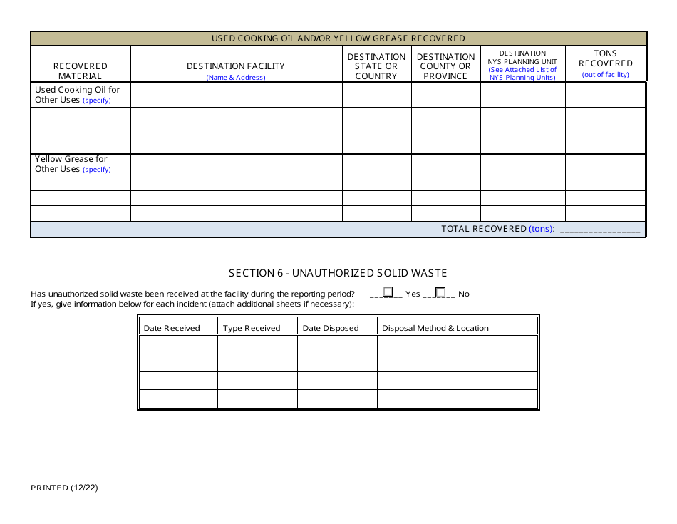 Used Cooking Oil and / or Yellow Grease Processing Facility - New York, Page 6