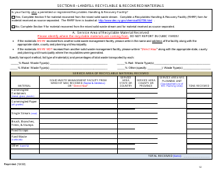 Msw, Industrial or Ash Landfill Annual/Quarterly Report - New York, Page 12