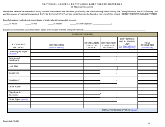 Msw, Industrial or Ash Landfill Annual/Quarterly Report - New York, Page 13