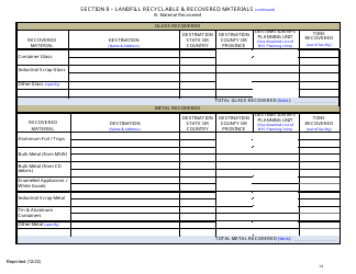 Msw, Industrial or Ash Landfill Annual/Quarterly Report - New York, Page 14