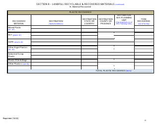 Msw, Industrial or Ash Landfill Annual/Quarterly Report - New York, Page 15