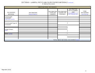 Msw, Industrial or Ash Landfill Annual/Quarterly Report - New York, Page 16