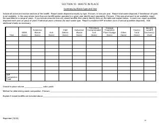 Msw, Industrial or Ash Landfill Annual/Quarterly Report - New York, Page 19