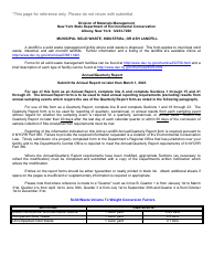 Msw, Industrial or Ash Landfill Annual/Quarterly Report - New York, Page 26