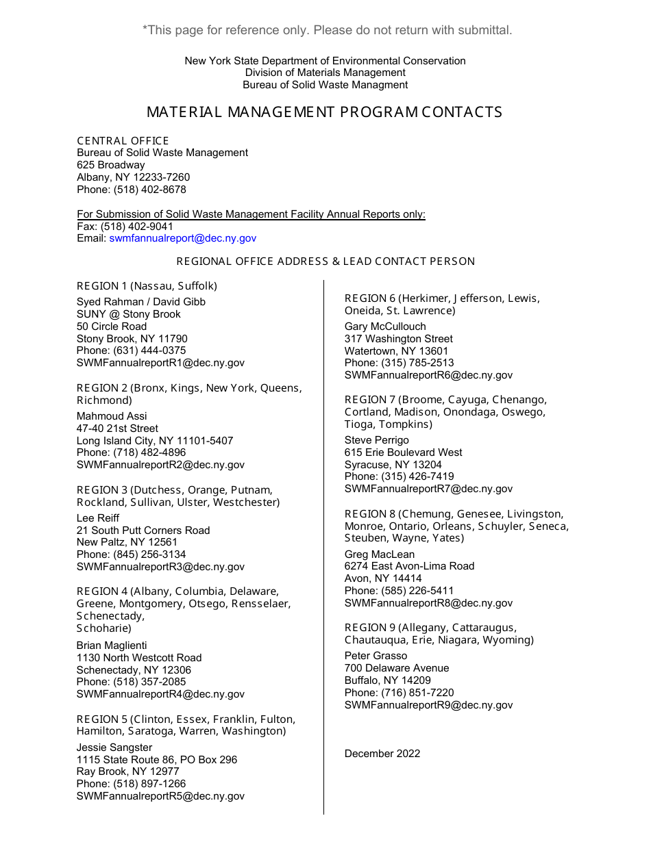 Msw, Industrial or Ash Landfill Annual / Quarterly Report - New York, Page 32
