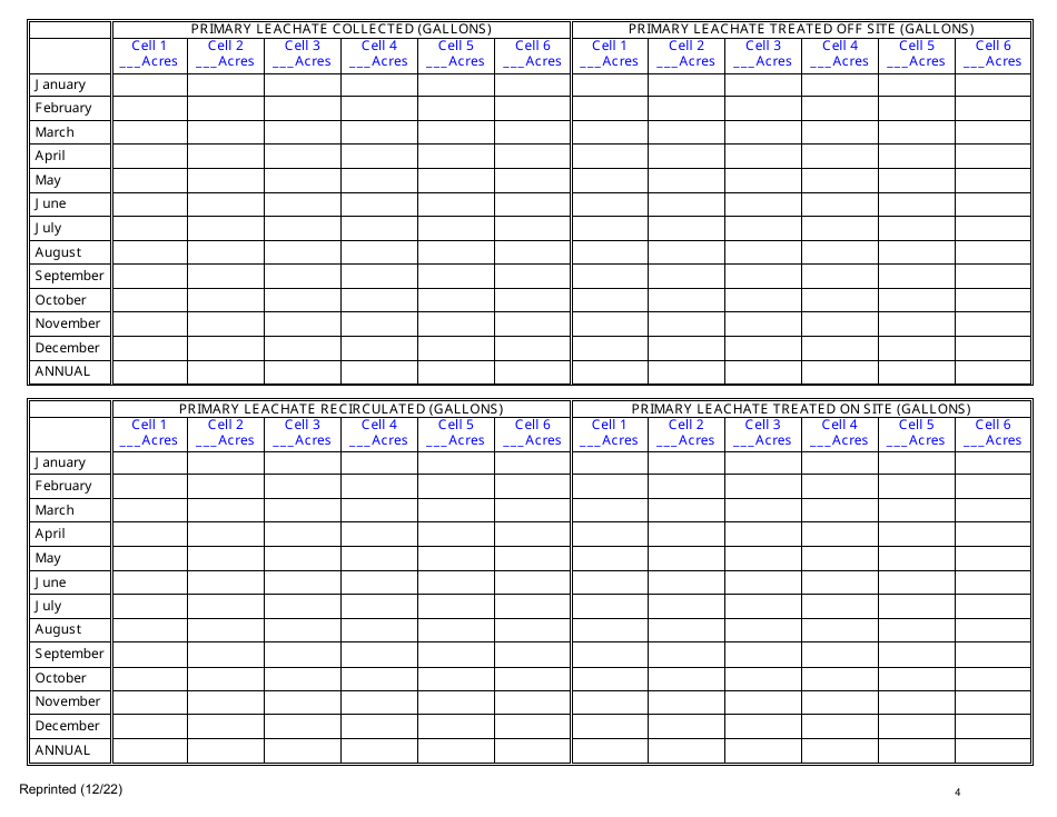 Msw, Industrial or Ash Landfill Annual / Quarterly Report - New York, Page 4